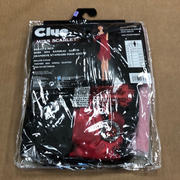Clue Miss Scarlet Women’s Costume! New! - Picture 3 of 4
